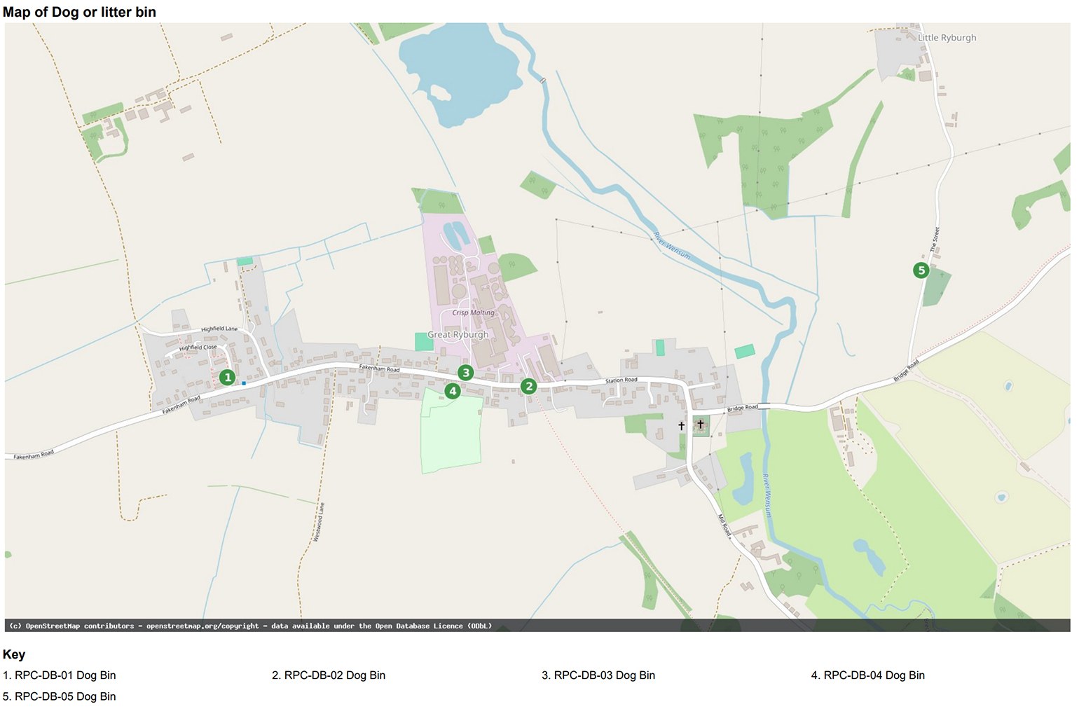 A category map page from a Clerk Assist council report